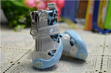 Load image into Gallery viewer, Bling Leopard Pet Shoe Dog Puppy Blue/Pink/Green/Black New 4pcs/lot Fashion1036 XS/S/M/L/XL Cat Yorkshire Sports Products