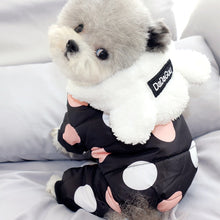 Load image into Gallery viewer, Winter Dog Clothes Hoodie Coat Big Polka Dot Cotton Coat Thicken Winter Warm Clothes for Small Dogs Puppy Sweater Dogs Pets
