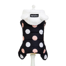 Load image into Gallery viewer, Winter Dog Clothes Hoodie Coat Big Polka Dot Cotton Coat Thicken Winter Warm Clothes for Small Dogs Puppy Sweater Dogs Pets

