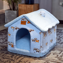 Load image into Gallery viewer, Foldable Dog House Kennel Bed Mat For Small Medium Dogs Cats Winter Warm Chihuahua Cat Nest Pet Products Basket Puppy Cave Sofa
