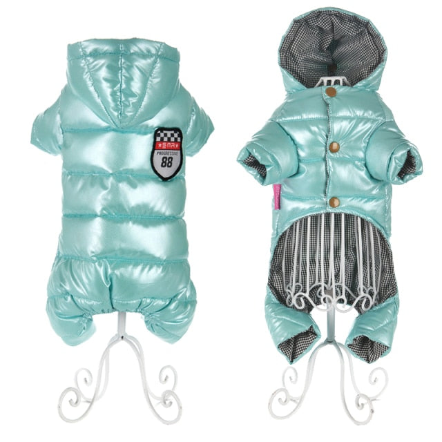 Clothes For Small Dogs Winter Warm Puppy Pet Dog Coats Waterproof Hooded Dog Jacket Jumpsuits Chihuahua Yorkie Clothing Fashion