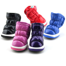 Load image into Gallery viewer, 4 Pcs/Sets Winter Dog Shoes For Small Dogs Warm Fleece Puppy Pet Shoes Waterproof Dog Snow Boots Chihuahua Yorkie Teddy Shoes
