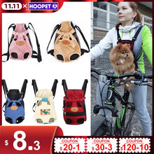 Load image into Gallery viewer, HOOPET Carrier for Dogs Pet Dog Carrier Backpack Mesh Outdoor Travel Products Breathable Shoulder Handle Bags for Small Dog Cats
