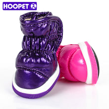 Load image into Gallery viewer, HOOPET Pet Dog Puppy Autumn Winter Warm Shoes Fold Space Leather Pet Cotton Shoes Snow Boot
